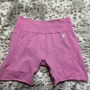 Pink gymshark workout shorts